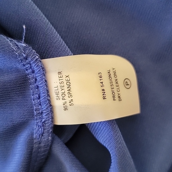 Calvin Klein | Blue Long Sleeve Collared Wrap Dress - Picture 5 of 5